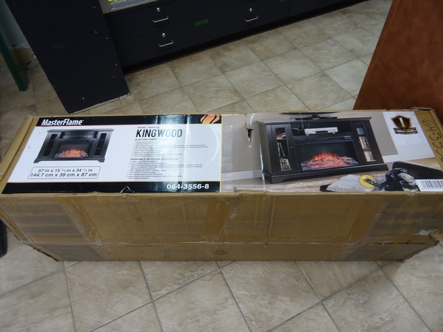 Meuble de Tv avec foyer neuf