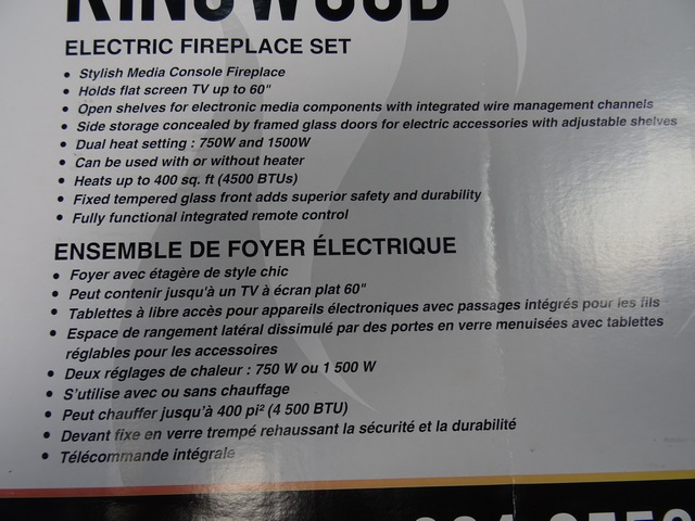 Meuble de Tv avec foyer neuf - Image 3