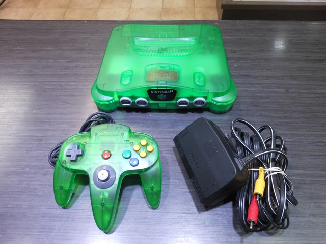 Console Nintendo 64 jungle green + expansion pack + acc