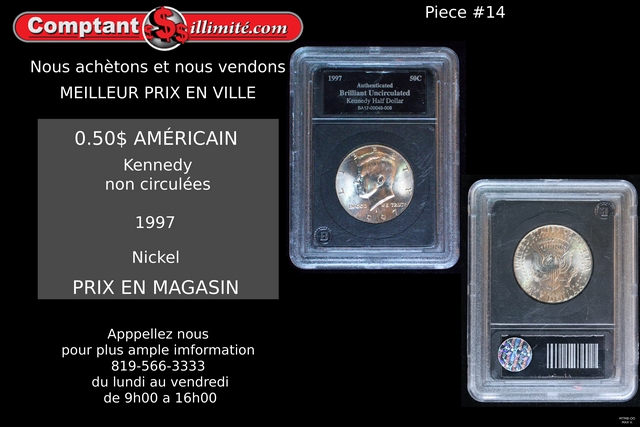 Pièce de monnaie Kennedy non circulé