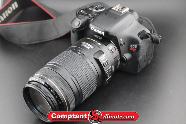 (18Mpx) camera canon + lentille 70-300 no cap