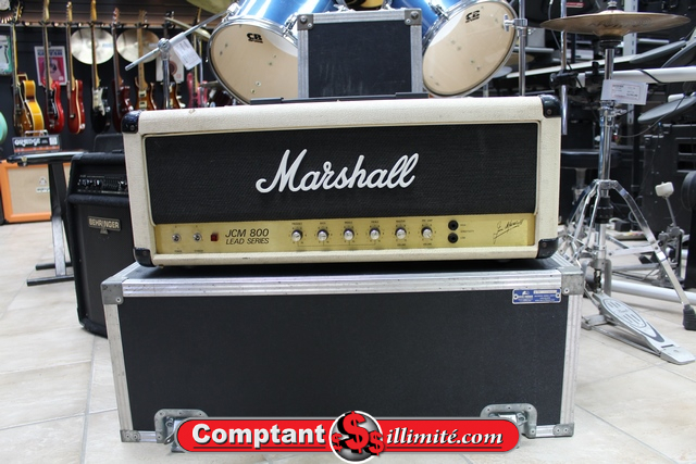 (100 WATTS) Amplificateur de Guitatre a Lampe MARSHALL JCM 800 LEAD WHITE TOLEX SERIES-2203