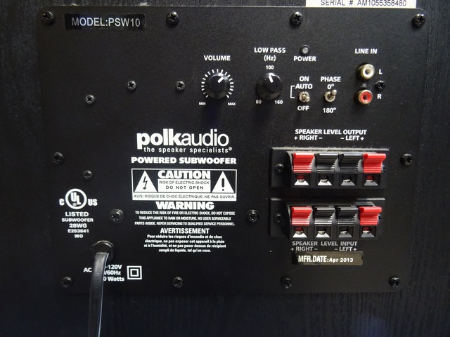 (100 Watts) Caisson de basses (Subwoofer) Actif Polk Audio psw10 - Image 3