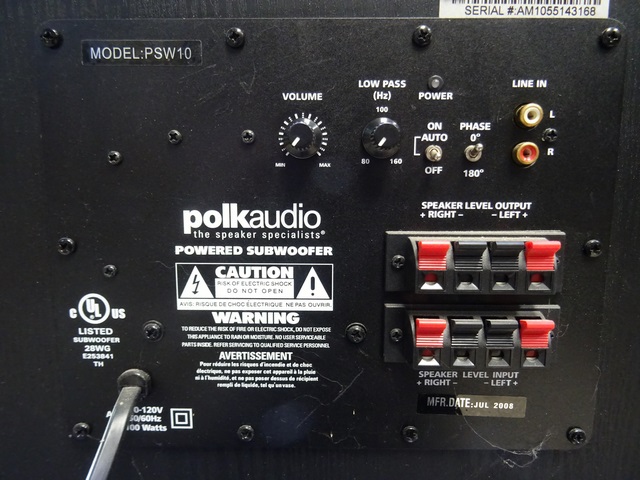 (100 Watts) Subwoofer Actif Polk Audio PSW10 - Image 3