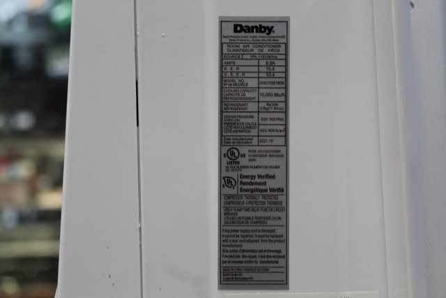 (10000 Btu) Climatiseur mural no tc danby dvac100b1wdb - Image 2
