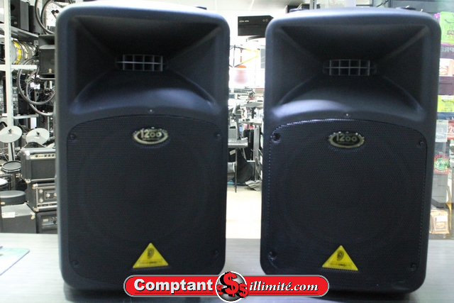 (1200 Watts chaque) Paire de Haut Parleur Amplifier Berhinger Eurolive B912 Neo