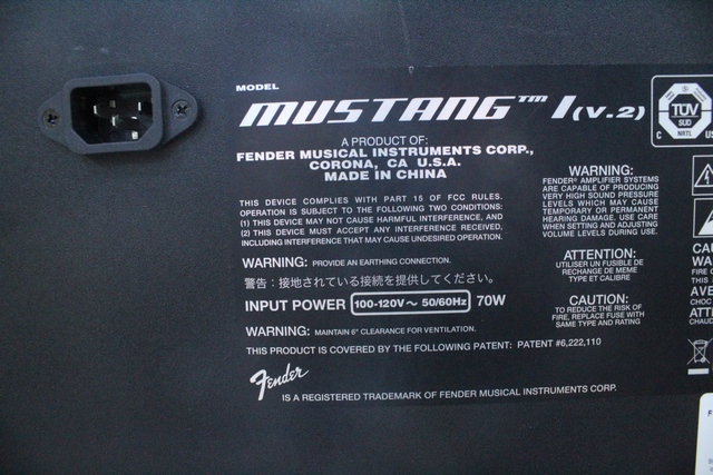 (20 Watts) Amplificateur de Guitare Fender Mustang 1 V.2 - Image 3