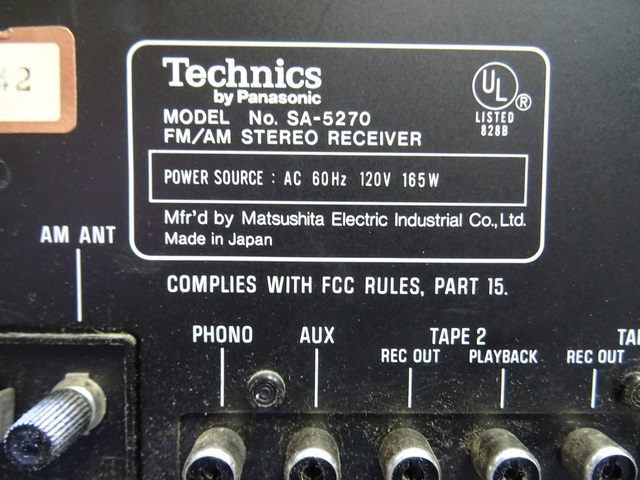 (35 Watts ) Amplificateur Vintage Technics sa-5270 - Image 4