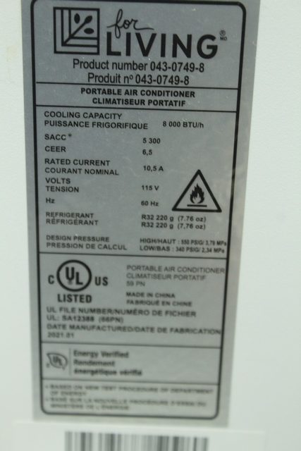 (8000btu) Climatiseur + Acc For living 043-0749-8 - Image 3