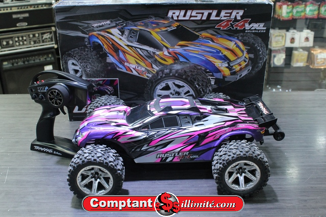 Auto téléguidée Traxxas Rustler+ batterie Rustler 4x4 vxl brushless