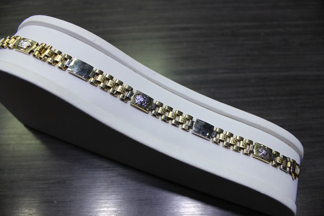 Bracelet 3 têtes Versace 04x20 jaune