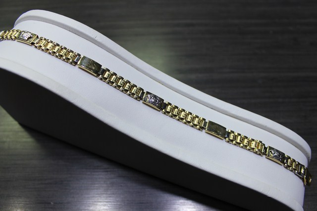 Bracelet Versace 3 têtes Versace 04x10 JAUNE