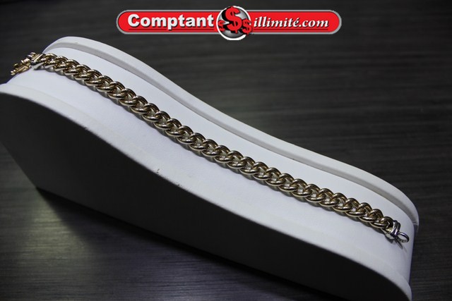 Bracelet avec grosses mailles 17X9 jaune