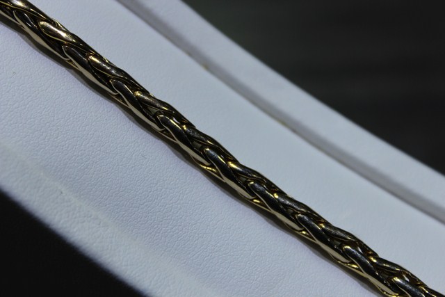 Bracelet maille ronde 09x12 jaune - Image 2