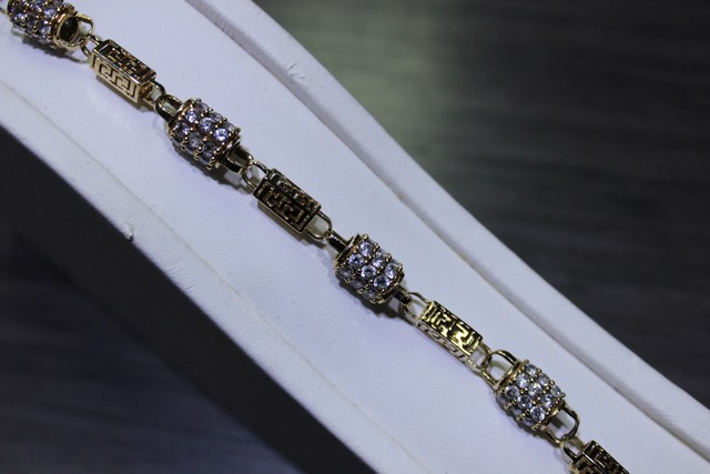 Bracelet versace 04x2 or jaune et zircon - Image 2