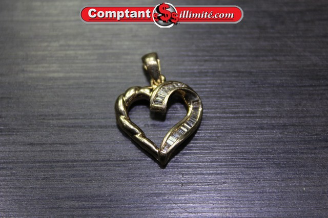 Breloque avec coeur et diamant W01 R4 #5 jaune