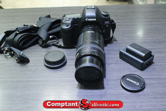 Camera Reflex + lentile+2 batterie et chargeur CANON 5D MarkII/ 100-300 macro2m