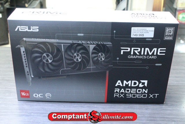Carte graphique Amd Radeon RX 9060 XT OC 16GO DDR6 asus amd radeon rx9060xt (16g vram)