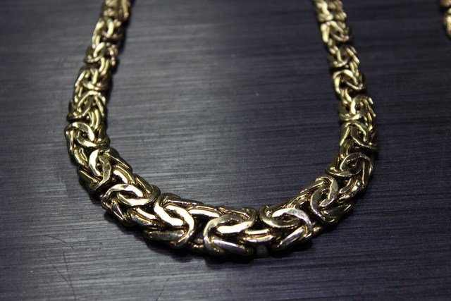 Chaine soufflé et bracelet Or jaune - Image 2
