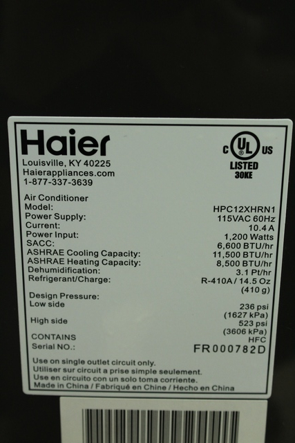 Climatiseur Portatif 11500btu + tc Haier hpc12xhr - Image 4
