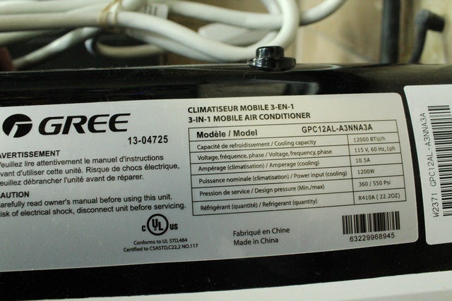 Climatiseur Portatif 12000btu + tc gree gpc12al-a3nna3a - Image 3