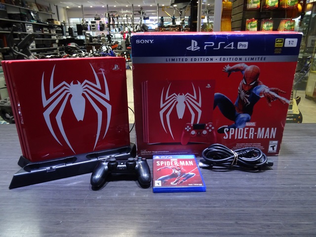 Console PS4 pro etition Spider Man 1to (complet en boite) sony cuh7115b