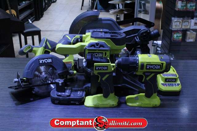 Ensemble Ryobi outil +1batterie +chargeur p553/pcl206/pcl660/pcl500