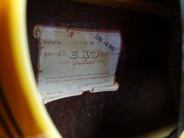 GUITARE ACOUSTIQUE Setup en GAUCHERE 12 CORDES 1967 EKO RANGER XII - Image 2