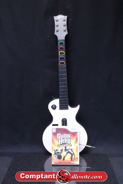 Guitare pour Guitar hero + Jeu World Tour Nintendo Gibson Les Paul 95125.805