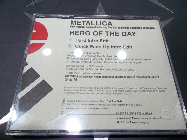 HERO OF THE DAY METALLICA CD SINGLE PRCD14652 - Image 2