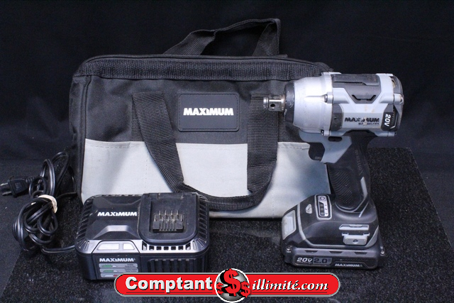 Impact 1/2 + batterie 20v 2.0ah + Chargeur + Sac maximum 054-7975-0