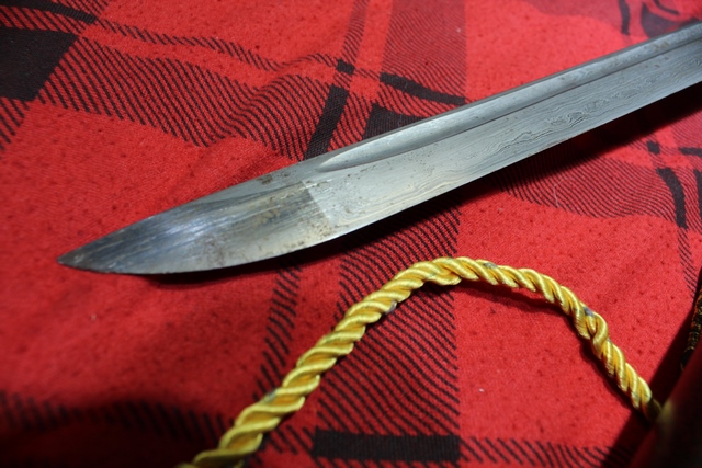 Katana en acier plié Damas forgé à la main No Name solide - Image 3
