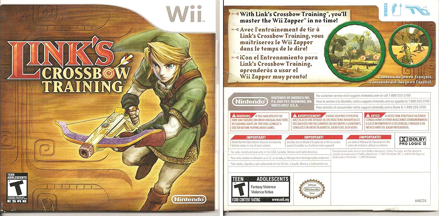 Links Crossbow Training+ZAPPER GUN nintendo wii