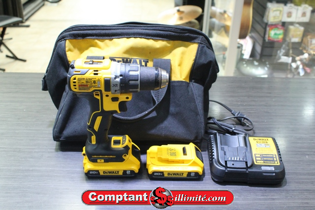 Perceuse Dewalt+ 2 batterie + chargeur + sac dcd791/ dcb203