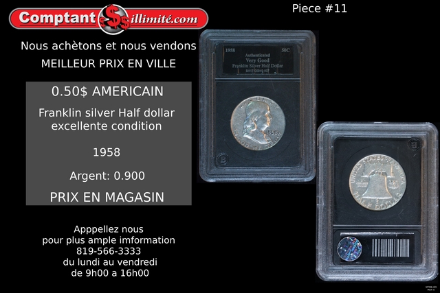 Pièce de monnaie Bell Of Liberty Usa 1958