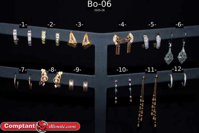 Vaste choix boucle d oreille Bo-06 Or jaune et autre 10K-14K-18K-21K