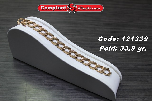 bracelet coupe diamant 06x14 jaune