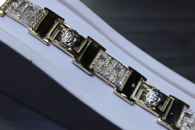 bracelet versace or-04x-06 homme zircon - Image 2