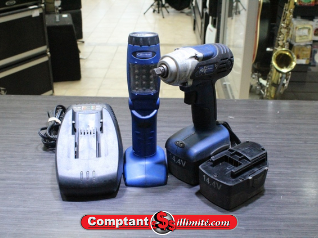 clée a choc ( Impact) + lumiere 14.4 volt batterie défectueuse Blue-Point ETBS14401