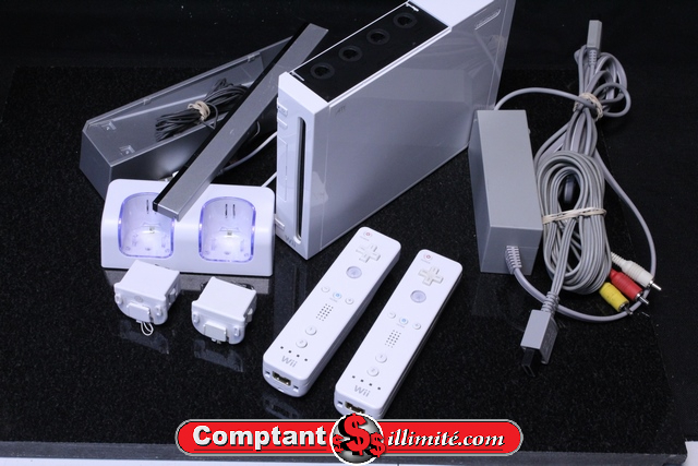 console wii + 2 manettes + 2 motion plus+ 2 blocs batterie+ chargeur Nintendo rvl-001