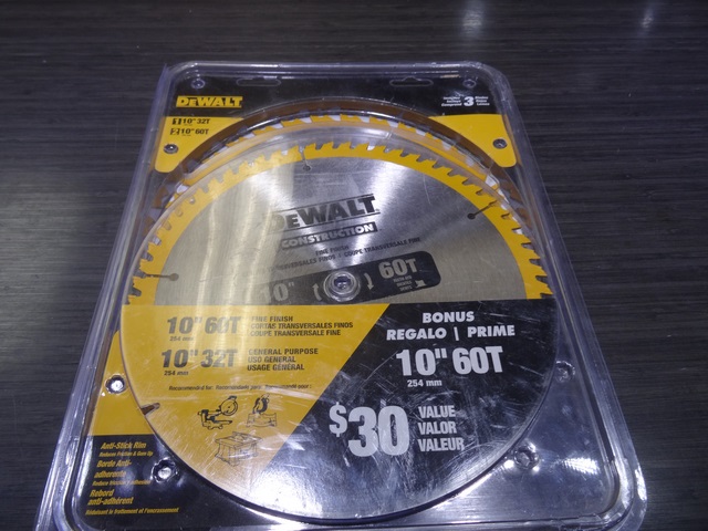 kit de 3 lames 10po pour banc de scie Dewalt china