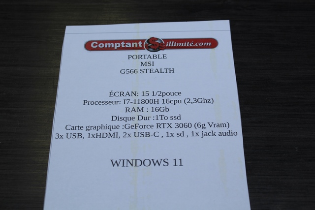 ordinateur portable gaming msi g566stealth - Image 4