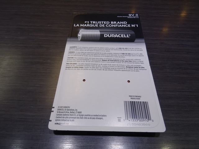 paquet de 8 batterie 9 volt duracell mars 2027 - Image 2