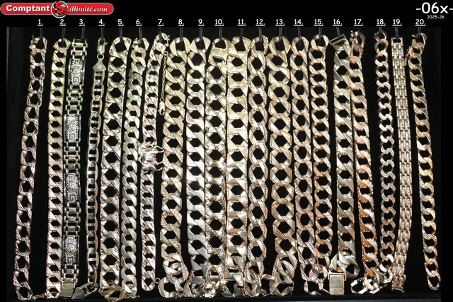 vaste sélection de Bracelets 06X or jaune et autre 10k-14k-18k-22k