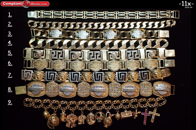 vaste sélection de Bracelets 07X or jaune et autre 10k-14k-18k-22k