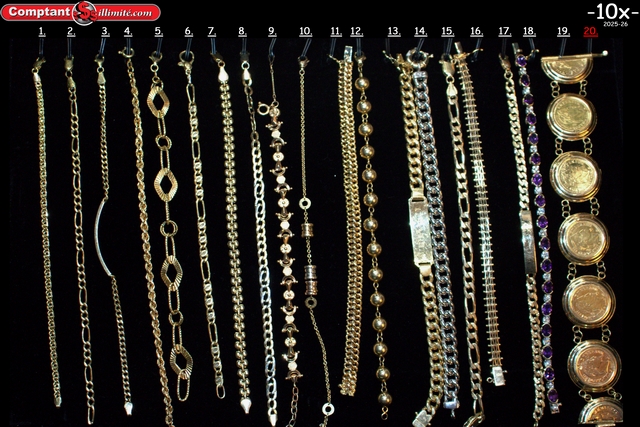vaste sélection de Bracelets 10X or jaune et autre 10k-14k-18k-22k