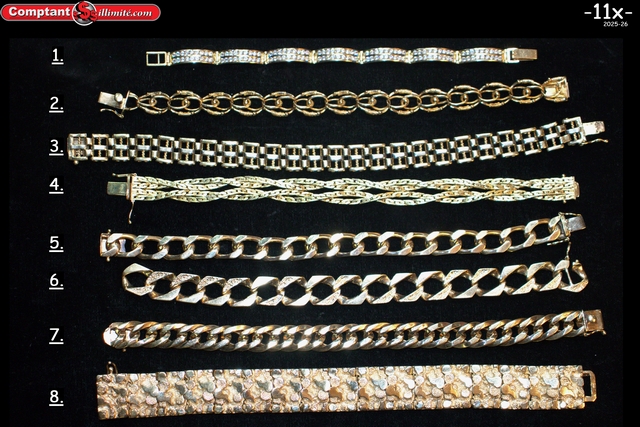 vaste sélection de Bracelets 11X or jaune et autre 10k-14k-18k-22k